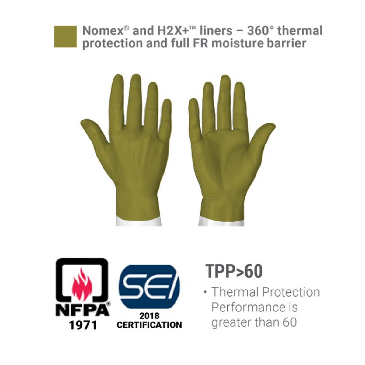 FireArmor® SR-X® 8180 NFPA 1971:2018 Gauntlet Cuff Glove