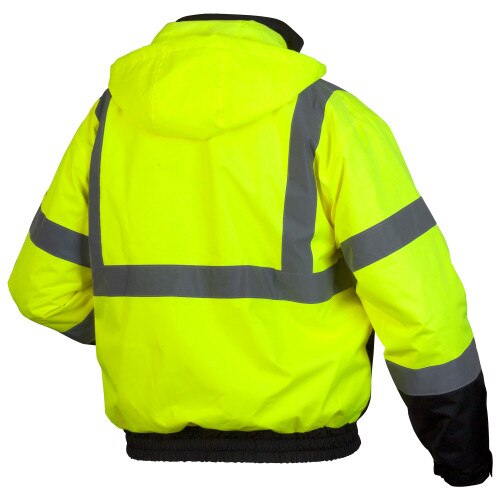 Pyramex RJ3110 Type R Class 3 Black Bottom Bomber Jacket - Removable ...